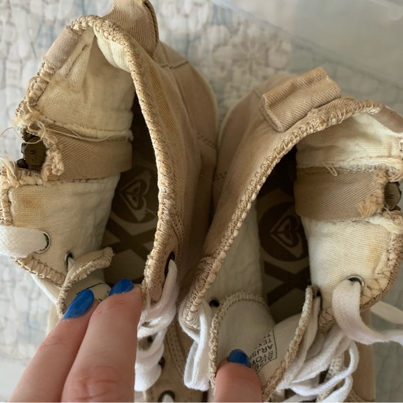 Roxy Stowaway Hi-Top Sneakers with Side Zip & Buckle Women's Size 7 - Picture 2 of 11